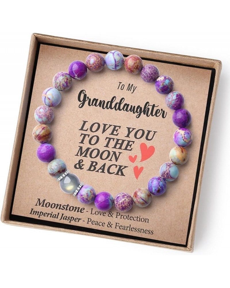 Natural Gemstone Bracelet Gifts for Daughter Mom Sister Niece Aunt Wife Girlfriend Grandma "Granddaughter $11.79 Bracelets