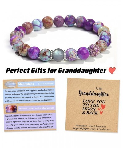 Natural Gemstone Bracelet Gifts for Daughter Mom Sister Niece Aunt Wife Girlfriend Grandma "Granddaughter $11.79 Bracelets