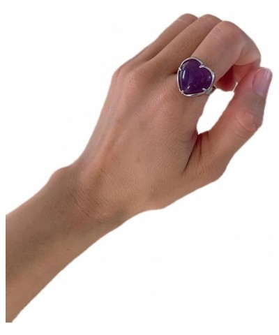 Natural Stone Agate Amethyst Turquoise Adjustable Finger Rings Semi Precious Oval Shaped Gemstone Anniversary Rose Quartz $8....