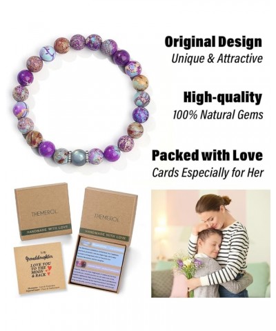 Natural Gemstone Bracelet Gifts for Daughter Mom Sister Niece Aunt Wife Girlfriend Grandma "Granddaughter $11.79 Bracelets