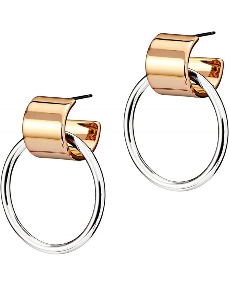 Faye Knocker Hoop Earrings Two-Tone $47.97 Earrings