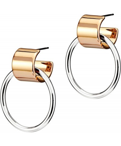 Faye Knocker Hoop Earrings Two-Tone $47.97 Earrings