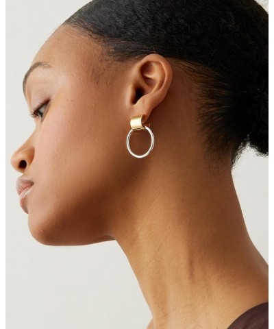 Faye Knocker Hoop Earrings Two-Tone $47.97 Earrings