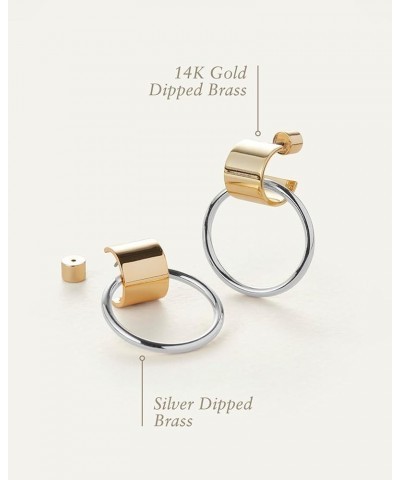 Faye Knocker Hoop Earrings Two-Tone $47.97 Earrings