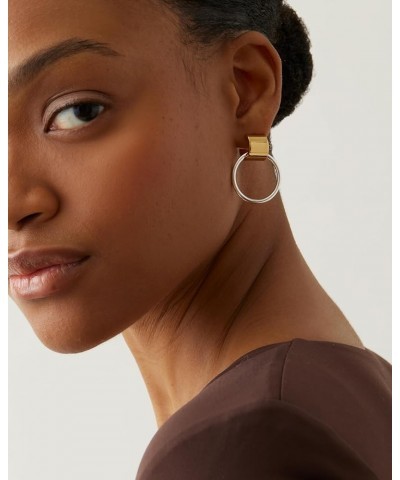 Faye Knocker Hoop Earrings Two-Tone $47.97 Earrings