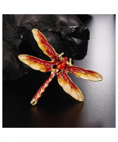 Cute Crystal Dragonfly Brooch Enamel Insect Brooches Pins Clothes Decors Elegant Attractive and fashion $3.67 Brooches & Pins