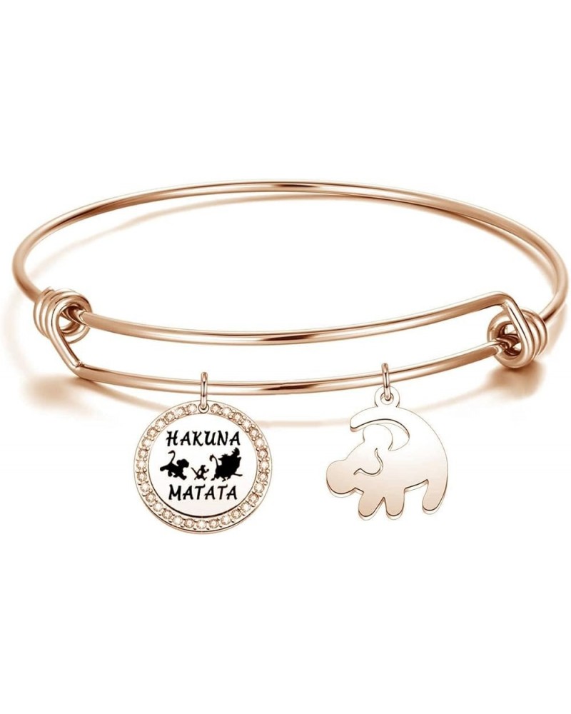 Hakuna Matata Earrings for Women Girls Movie Inspired Lion Jewelry Birthday Gifts for Friends lion braceletRG $9.84 Earrings