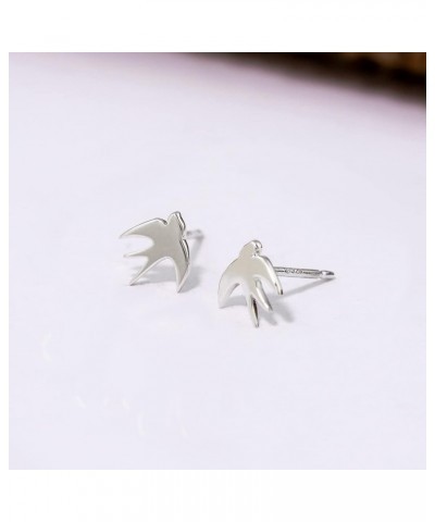 Jewelry Sterling Silver Bird Silhouette Stud Earrings $11.00 Earrings