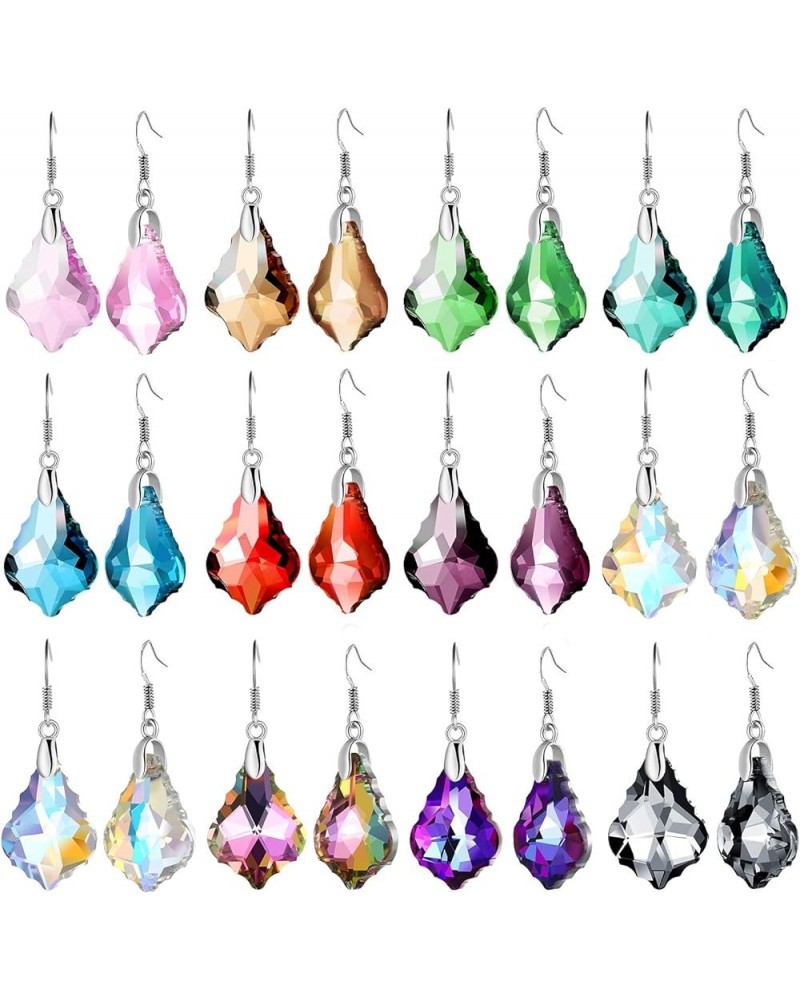 12 Pairs Dangle Earrings Set Earrings For Women Multipack Crystal Earrings Drop Crystal Earrings Rainbow Earrings Diamond Sha...