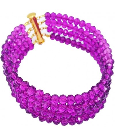 Fashion African Bead Necklace Nigerian Beads Wedding Jewelry Sets for Women Purple $20.29 Jewelry Sets