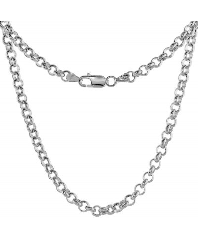 Sterling Silver Italian Rolo Chain Necklace & Bracelet 4mm Medium Thick Nickel Free sizes 7-30 inch 8.0 Inches $36.49 Necklaces