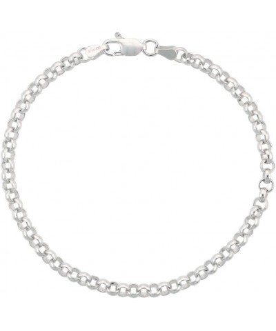 Sterling Silver Italian Rolo Chain Necklace & Bracelet 4mm Medium Thick Nickel Free sizes 7-30 inch 8.0 Inches $36.49 Necklaces