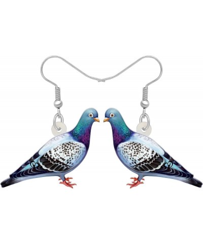 Acrylic Colorful Pigeon Earrings Dangle Fashion Animal Birds Jewelry for Women Teen Girls Charms Pigeons Gift Pigeon D $7.01 ...