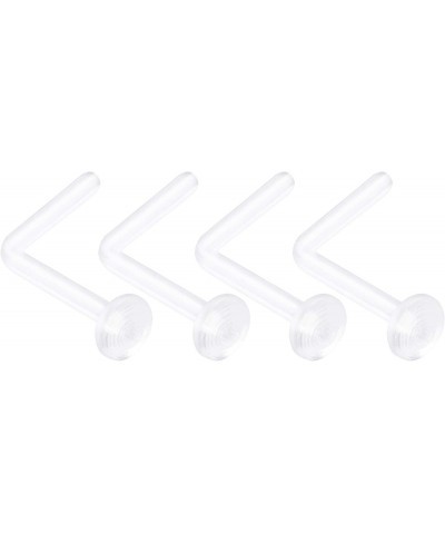 4PCS Flexible Acrylic Clear Bioflex Retainer, 4pcs 0.8M 6M bar, Size No Size $4.81 Body Jewelry