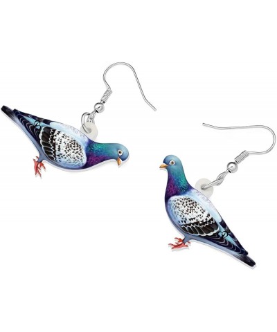 Acrylic Colorful Pigeon Earrings Dangle Fashion Animal Birds Jewelry for Women Teen Girls Charms Pigeons Gift Pigeon D $7.01 ...