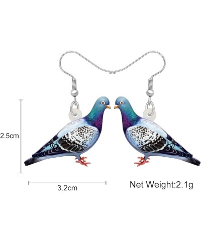 Acrylic Colorful Pigeon Earrings Dangle Fashion Animal Birds Jewelry for Women Teen Girls Charms Pigeons Gift Pigeon D $7.01 ...