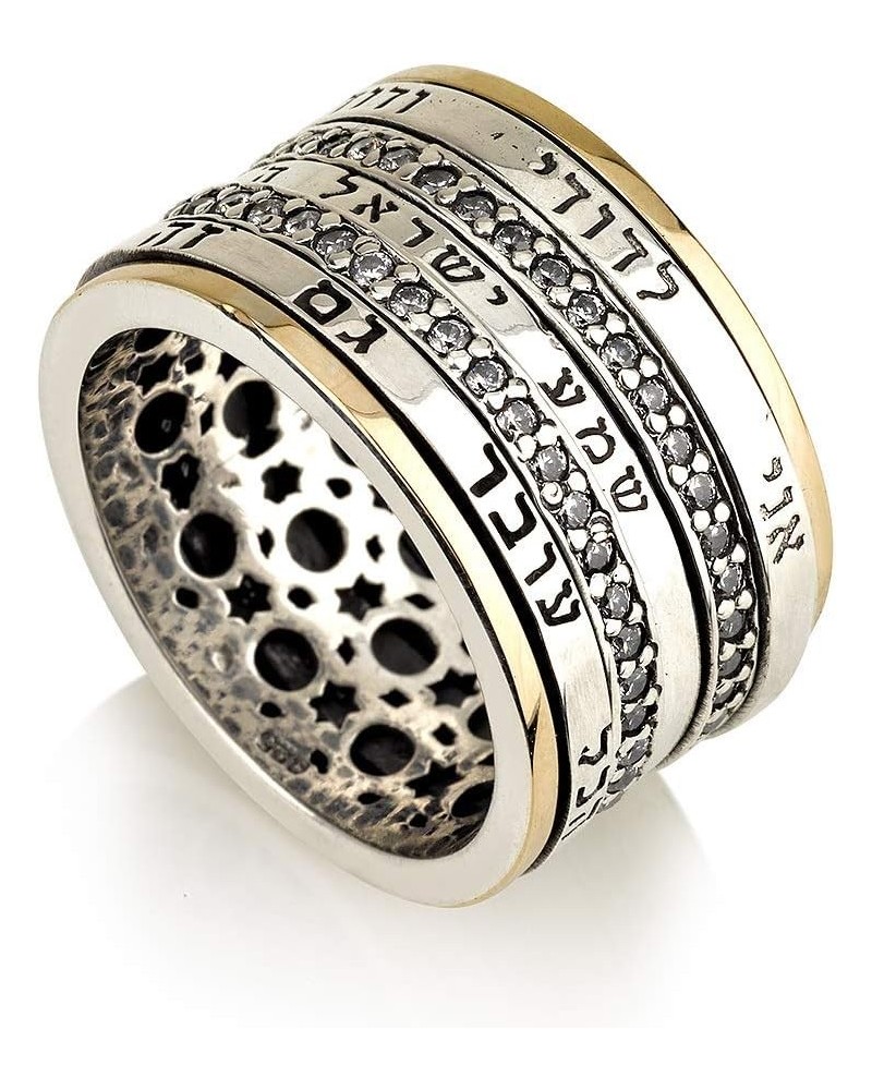 925 Sterling Silver Spinner Rings 9k / 9ct Gold Spinning Ring, This Too Shall Pass Ring, My Beloved Is Mine and I am His, Son...