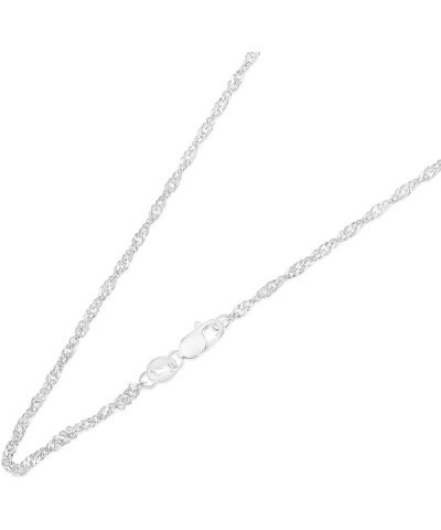 14K Yellow, White OR Tricolor Solid Gold 1.5mm Singapore Chain Necklace with Lobster Clasp White Gold 24.0 Inches $72.57 Neck...