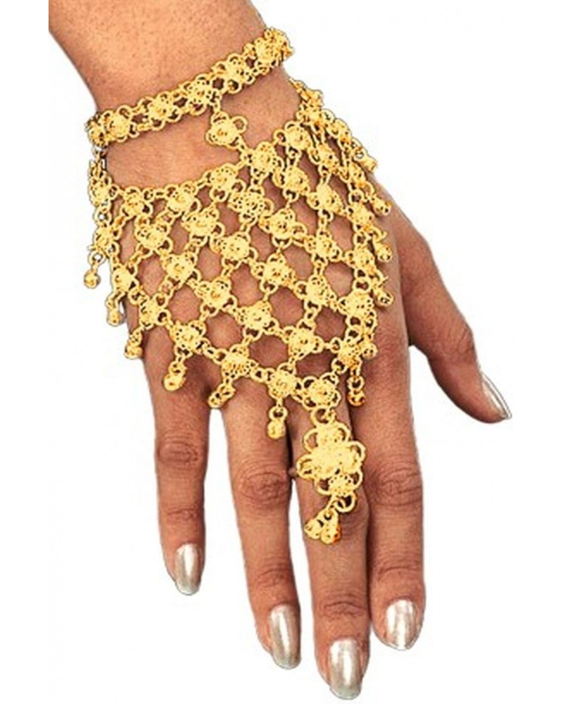 AK-Trading Indian Bollywood Style Exotic Jingle Slave Bracelet - Gold $13.41 Bracelets