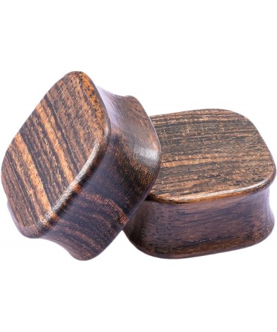 Wooden Ear Gauges Multiple Sizes, Mens Ear Gauges Plugs2pcs Brown Square Shape Ear Gauge Plugs 16.0 Millimeters $11.20 Body J...