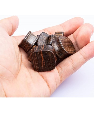 Wooden Ear Gauges Multiple Sizes, Mens Ear Gauges Plugs2pcs Brown Square Shape Ear Gauge Plugs 16.0 Millimeters $11.20 Body J...