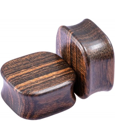 Wooden Ear Gauges Multiple Sizes, Mens Ear Gauges Plugs2pcs Brown Square Shape Ear Gauge Plugs 16.0 Millimeters $11.20 Body J...