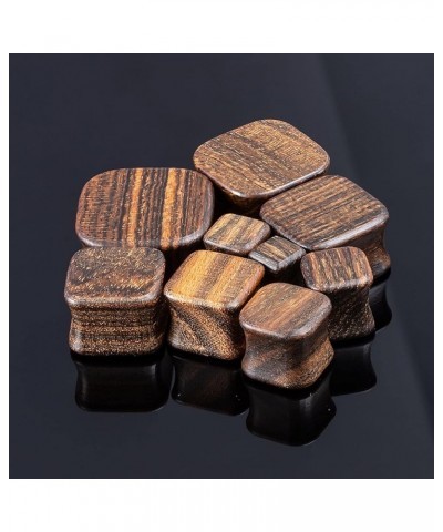 Wooden Ear Gauges Multiple Sizes, Mens Ear Gauges Plugs2pcs Brown Square Shape Ear Gauge Plugs 16.0 Millimeters $11.20 Body J...