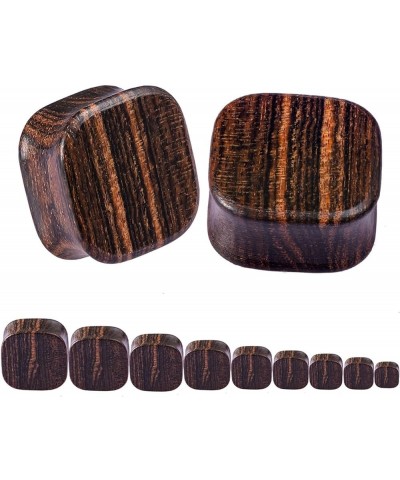 Wooden Ear Gauges Multiple Sizes, Mens Ear Gauges Plugs2pcs Brown Square Shape Ear Gauge Plugs 16.0 Millimeters $11.20 Body J...