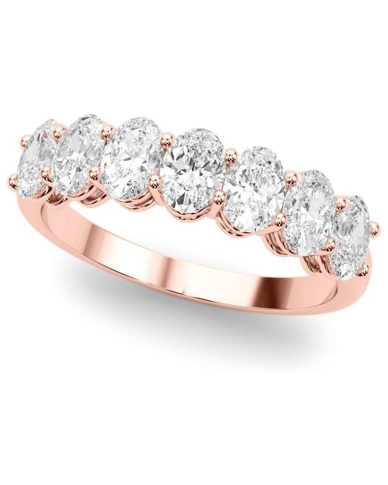 1 Carat & 2 Carat Oval Lab Grown 14K Diamond Seven Stone Anniversary Band for Women (F-G/VS-SI) 4.5 2 Carat Rose Gold $391.14...