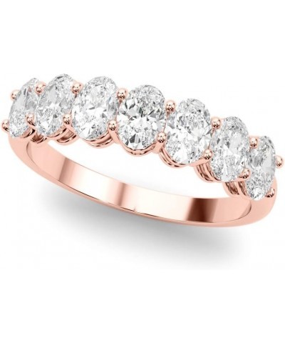 1 Carat & 2 Carat Oval Lab Grown 14K Diamond Seven Stone Anniversary Band for Women (F-G/VS-SI) 4.5 2 Carat Rose Gold $391.14...