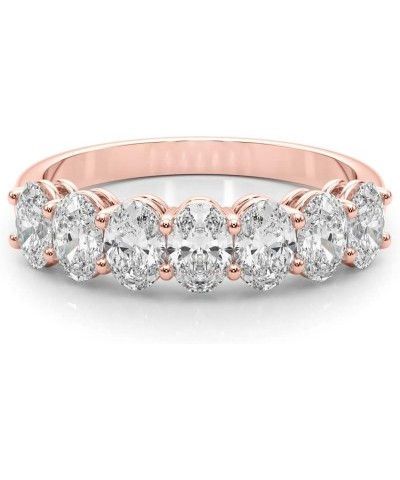 1 Carat & 2 Carat Oval Lab Grown 14K Diamond Seven Stone Anniversary Band for Women (F-G/VS-SI) 4.5 2 Carat Rose Gold $391.14...