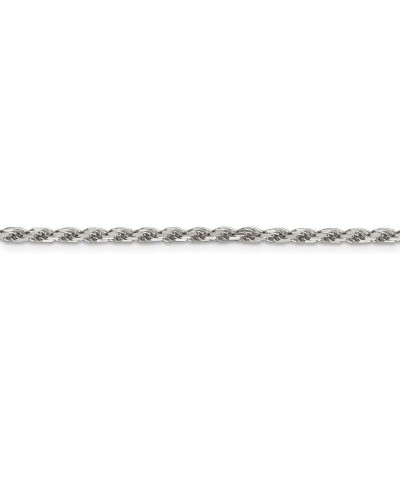 925 Sterling Silver Sparkle Cut Rope Chain Necklace Jewelry Gifts for Women in Silver Choice of Lengths 16 18 20 22 24 26 28 ...