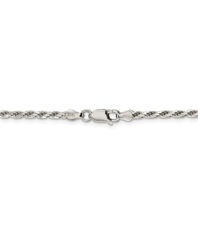 925 Sterling Silver Sparkle Cut Rope Chain Necklace Jewelry Gifts for Women in Silver Choice of Lengths 16 18 20 22 24 26 28 ...