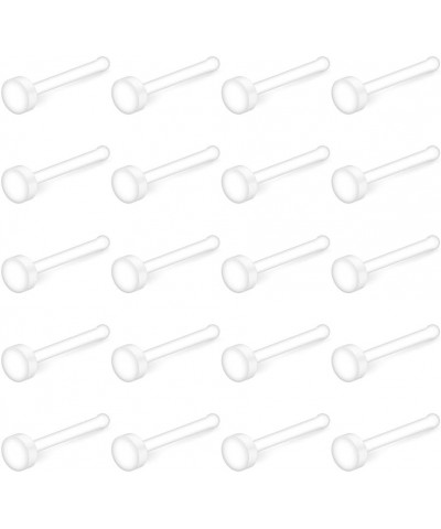 20G Clear Bioflex Nose Bone Ring Stud Retainer Body Jewelry Piercing Top Flat 2mm 2.5mm 3mm 20-60PCS 20PCS - 3mm Top Flat $6....