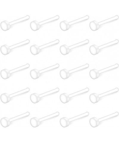 20G Clear Bioflex Nose Bone Ring Stud Retainer Body Jewelry Piercing Top Flat 2mm 2.5mm 3mm 20-60PCS 20PCS - 3mm Top Flat $6....