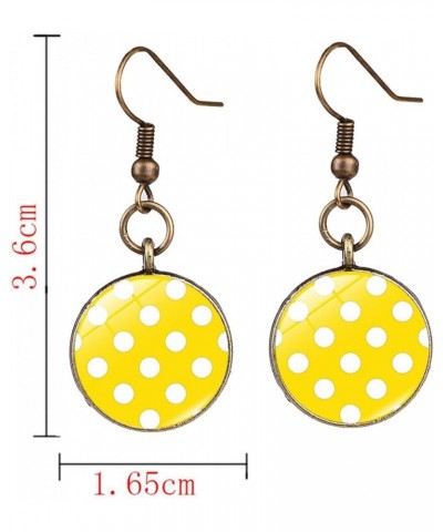 Polka Dot Earrings for Women Colorful Spot Earrings Geometric Circle Earrings Retro Dot Earrings Birthday Party Gift for Girl...