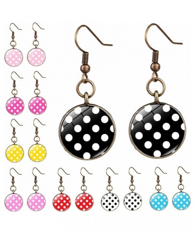 Polka Dot Earrings for Women Colorful Spot Earrings Geometric Circle Earrings Retro Dot Earrings Birthday Party Gift for Girl...