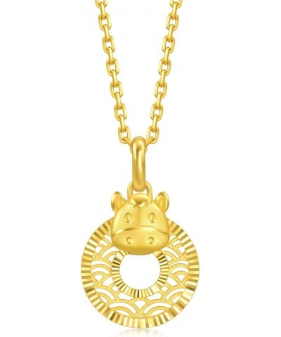 999 24K Solid Gold Price-by-Weight 2.62g Gold Zodiac Animal Horse Pendant for Women 94415P | [Not Include the Necklace] $97.0...