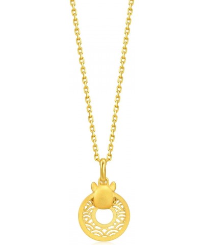 999 24K Solid Gold Price-by-Weight 2.62g Gold Zodiac Animal Horse Pendant for Women 94415P | [Not Include the Necklace] $97.0...