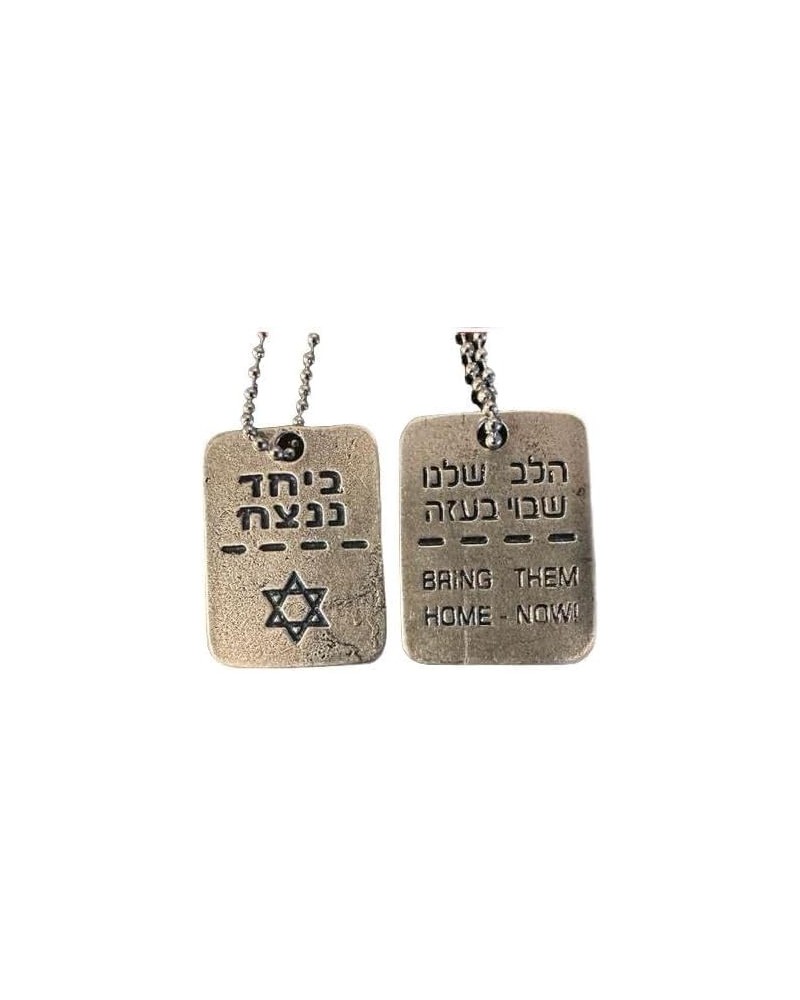 Bring them Home hostage Necklace dog tag Jewelry Gift for Men Women unisex support Israel $14.58 Necklaces