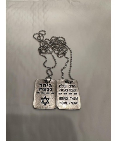 Bring them Home hostage Necklace dog tag Jewelry Gift for Men Women unisex support Israel $14.58 Necklaces