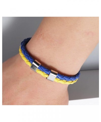 Support Ukraine Unisex Multilayer Leather Bracelet $11.18 Bracelets