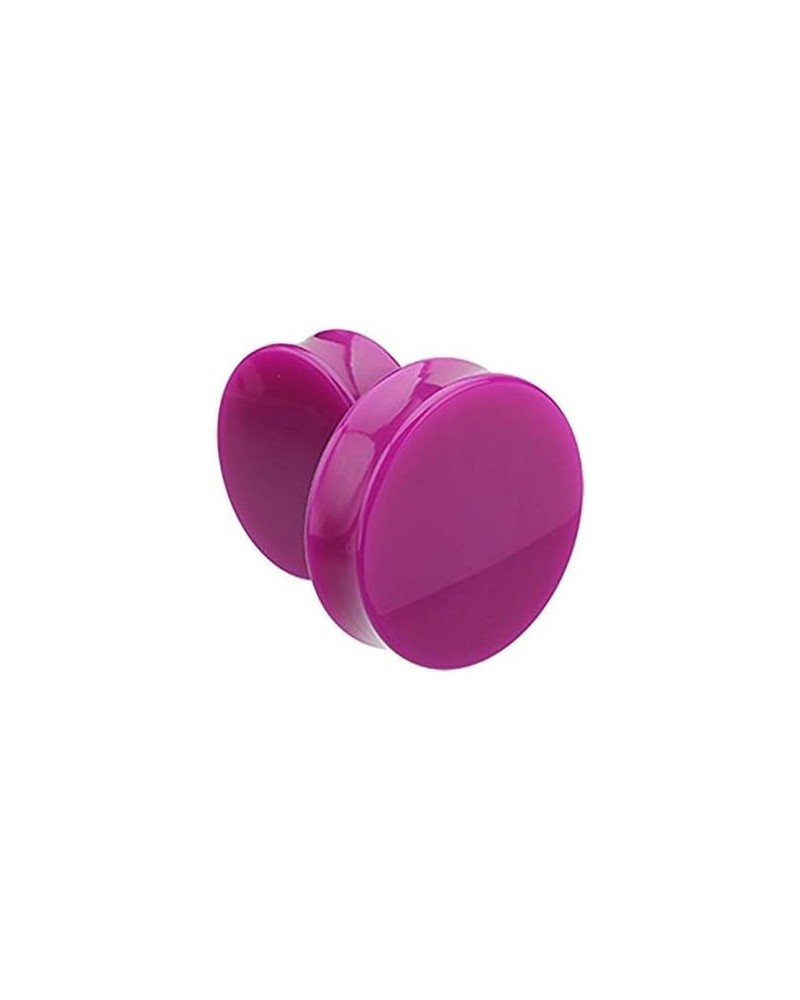 Supersize Neon Colored Acrylic Double Flared Ear Gauge Plug Earrings 1-1/2" (38mm), Purple $15.29 Body Jewelry