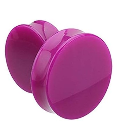 Supersize Neon Colored Acrylic Double Flared Ear Gauge Plug Earrings 1-1/2" (38mm), Purple $15.29 Body Jewelry