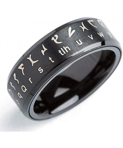 Klingon Translator Ring Black Size 06 Size 10 Black $12.23 Rings