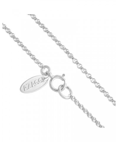 Initial Letter R Personalized Serif Font Pendant Necklace Thin 1mm Chain Sterling Silver 18.0 Inches $31.69 Necklaces