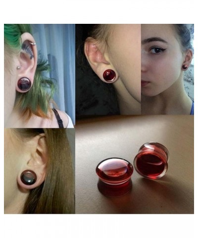 2Pcs Acrylic Red Liquid Blood Double Flare Ear Tunnels Expander Plugs Stretcher Gauge 0g-5/8 Gauge: 9/16"(14mm) $7.79 Body Je...