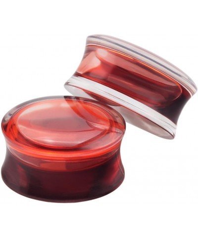 2Pcs Acrylic Red Liquid Blood Double Flare Ear Tunnels Expander Plugs Stretcher Gauge 0g-5/8 Gauge: 9/16"(14mm) $7.79 Body Je...