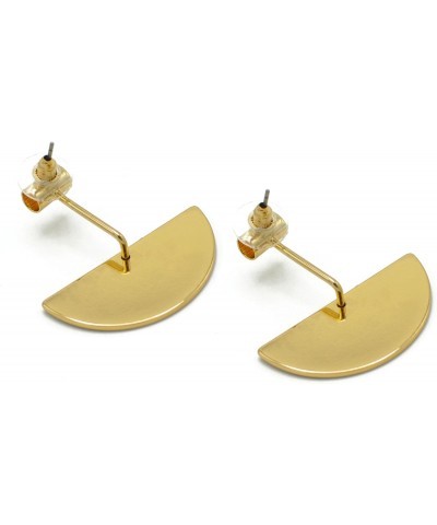 Gold Semi Circle Drop EarringsSQGN-07020528G(NH3) For Brides Wedding Party Costume Accessories Gifts for Women $7.20 Earrings