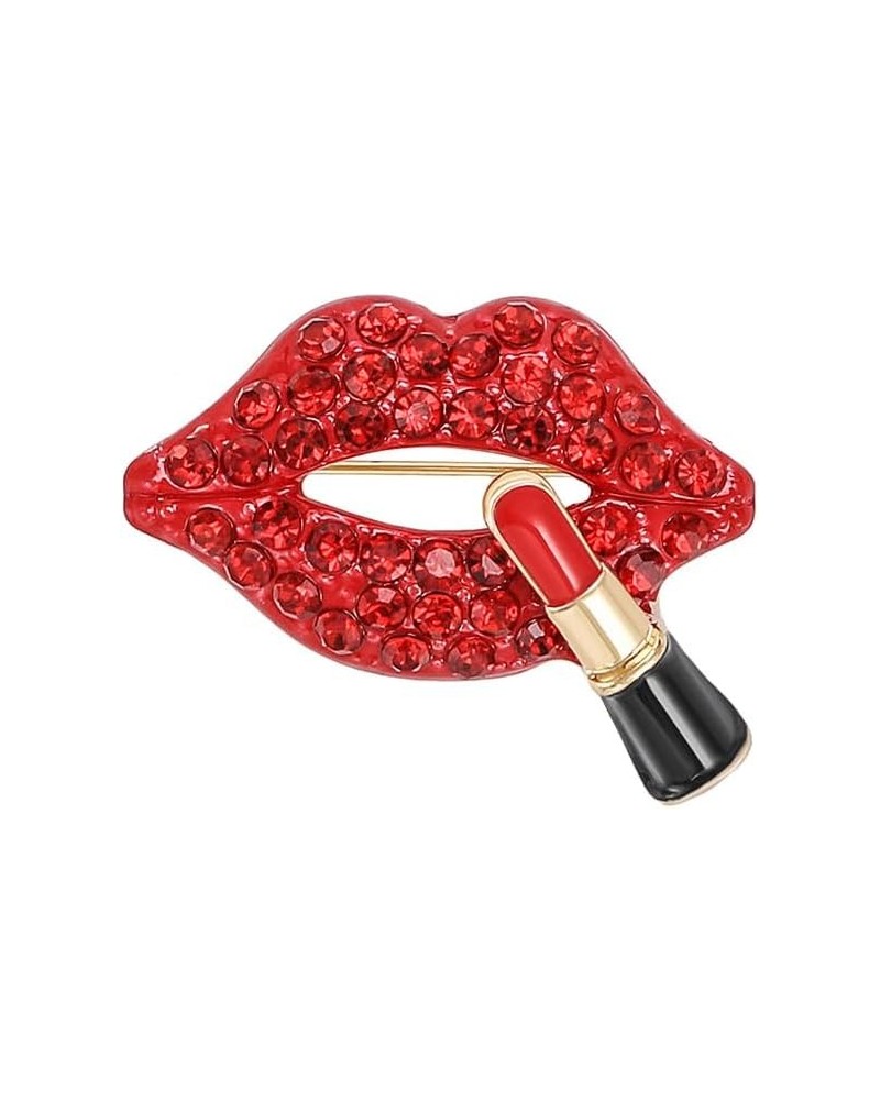 Hot Sexy Red Lips Brooch Pin Enamel Rhinestones Valetine's Day Fashion Jewelry crystal2 $8.99 Brooches & Pins